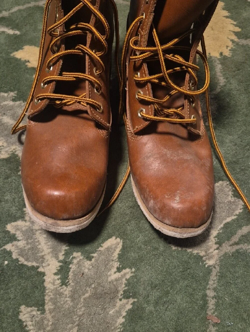 Men's Brown Leather Lace-Up Work Boots - Classic Outdoor Style
